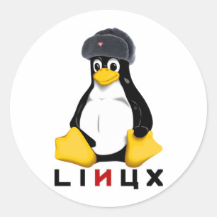 Adesivo Redondo Urss Linux