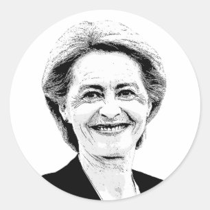 Adesivo Redondo Ursula von der Leyen