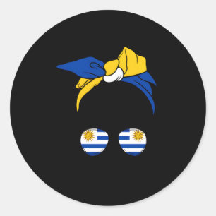 Adesivo Redondo uruguaio uruguaio Herança uruguaia Bandeira Urugua