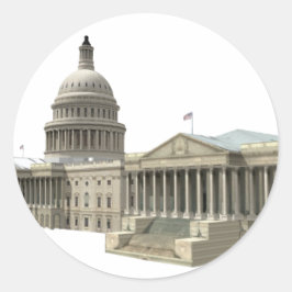 Adesivo Redondo US Capital Building: Washington DC