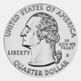 Adesivo Redondo US Quarter Sticker