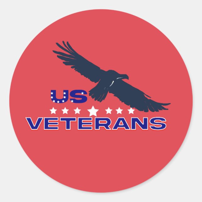 Adesivo Redondo US Veterans S Rank (Frente)