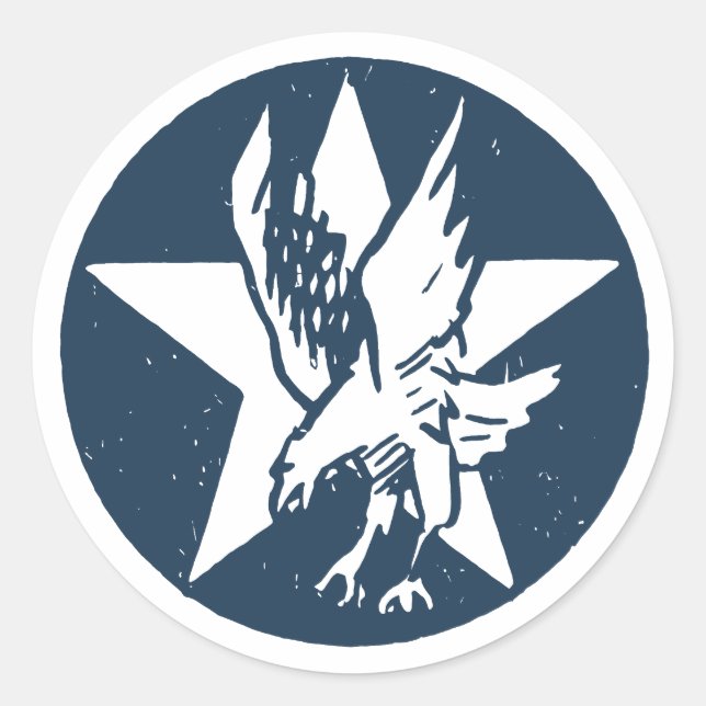 Adesivo Redondo USA Fighting Squadron Insignia (Frente)