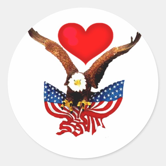 Adesivo Redondo USA Love_ (Frente)