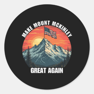 Adesivo Redondo Usa Parque Nacional Denali Monte Mckinley Monte De