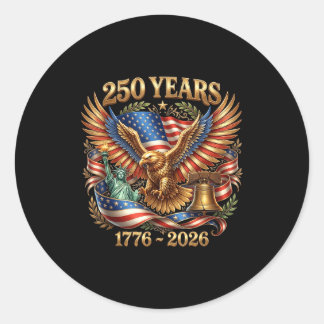 Adesivo Redondo Usa pride eagle 250 years 1776-2026 4th july
