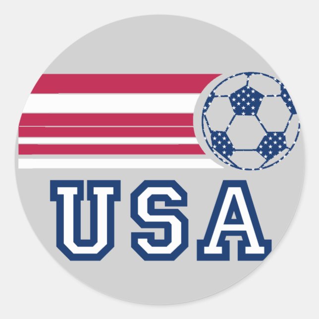 Adesivo Redondo USA Soccer Sticker (Frente)