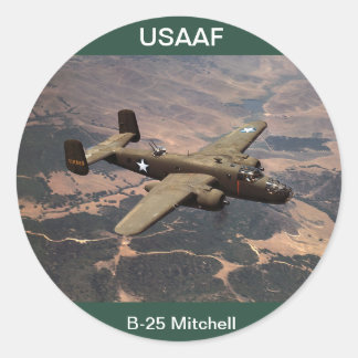 Adesivo Redondo USAAF B- 25 Mitchell Sticker