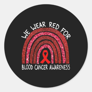 Adesivo Redondo Usamos Vermelho Para Gif Arco-íris de Conscientiza