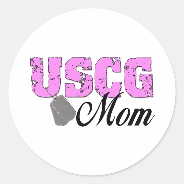 Adesivo Redondo uscg99mãe2 (Frente)