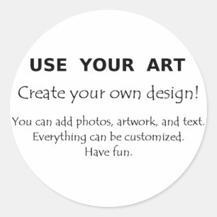 Adesivo Redondo Use sua arte criam seu próprio design original