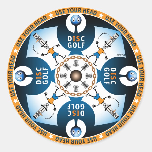 Adesivo Redondo Use sua cabeça (Frente)