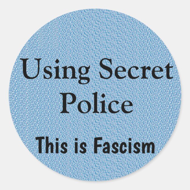 Adesivo Redondo Using Secret Police (Frente)