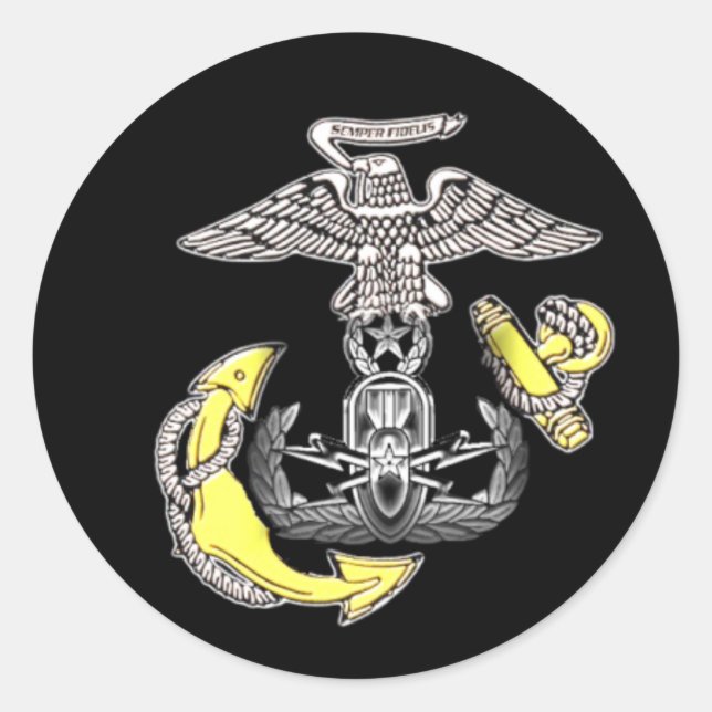 ADESIVO REDONDO USMC EOD 2 (Frente)