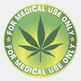 Adesivo Redondo Uso médico Marajuana