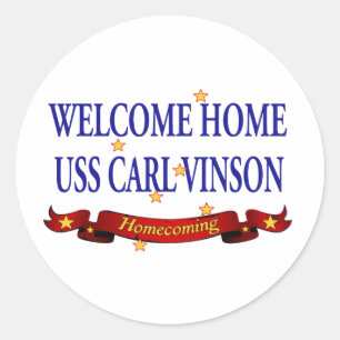 Adesivo Redondo USS Carl Vinson Home bem-vindo