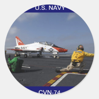 Adesivo Redondo USS John C Stênis Flightdeck Sticker