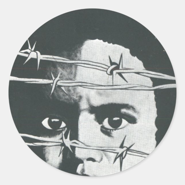 Adesivo Redondo USSR CCCP Guerra Fria União Soviética de Propagand (Frente)