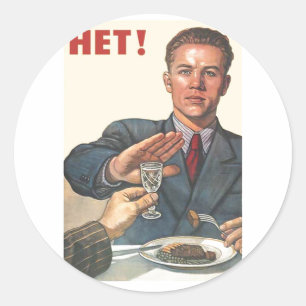 Adesivo Redondo USSR CCCP Guerra Fria União Soviética de Propagand