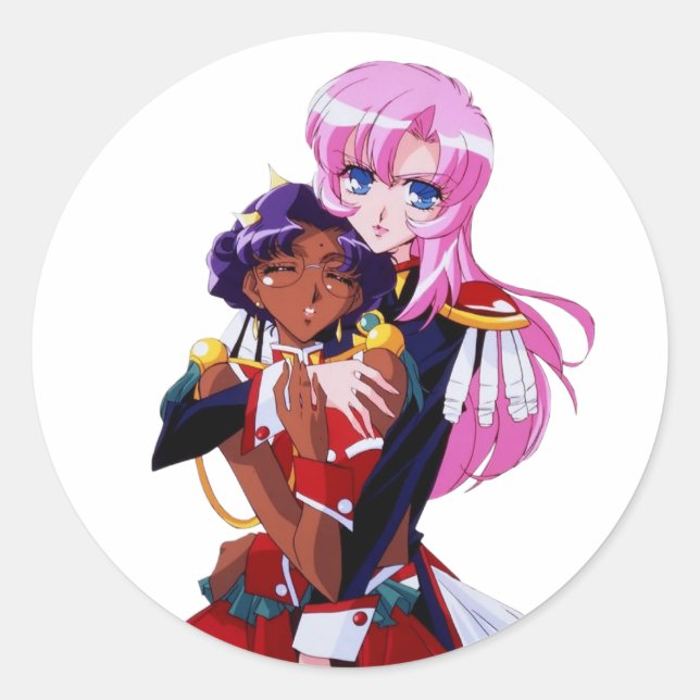 Adesivo Redondo Utena e Anthy - Rapariga Revolucionária Utena (Frente)