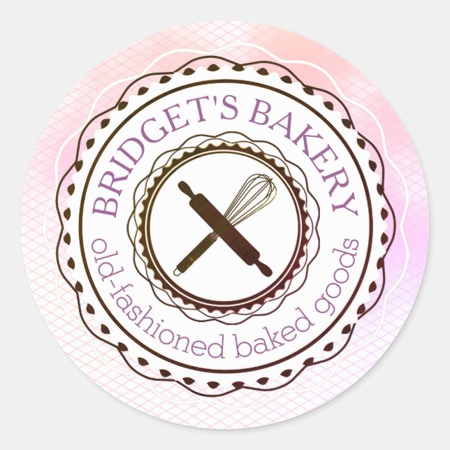 Adesivo Redondo Utensílios cozinheiros sussurram da cozinha do ade (Frente)