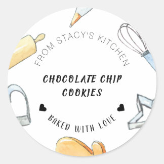 Adesivo Redondo Utensílios personalizados para fabricação de aquar