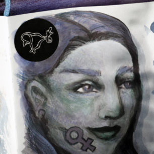 Adesivo Redondo Utero de Dedo Médio Pró-escolha