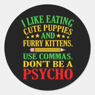 Adesivo Redondo Utilizar o Aprendiz de Língua Inglesa do Liceu