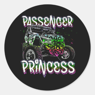 Adesivo Redondo Utv Passenger Princesa Amante Utv Sxs Andando Suja