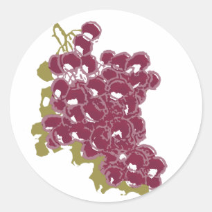 Adesivo Redondo Uvas