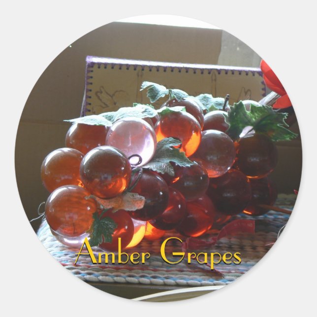 Adesivo Redondo Uvas Amber (Frente)