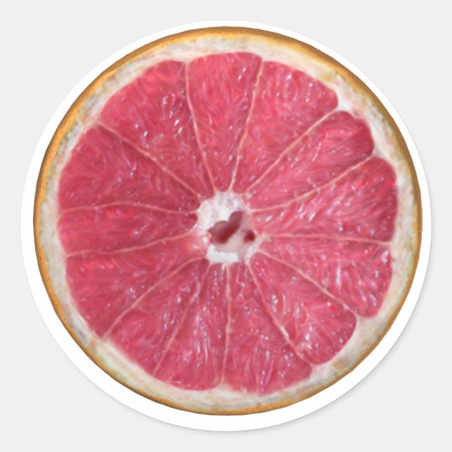 Adesivo Redondo Uvas Vermelhas Suculentas (Frente)