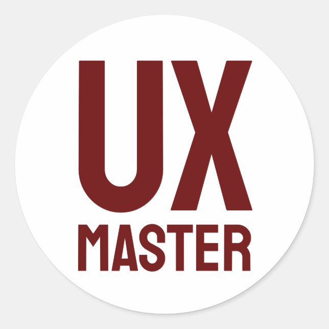 Adesivo Redondo UX Master (Frente)