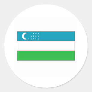 Adesivo Redondo Uzbequistão FLAG International