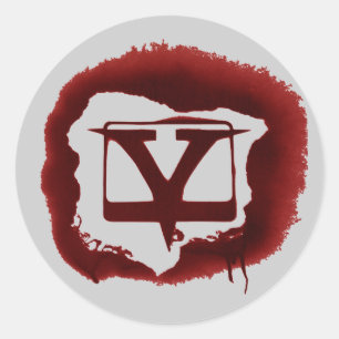 Adesivo Redondo V-tubo do estêncil