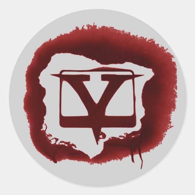 Adesivo Redondo V-tubo do estêncil (Frente)