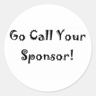 Adesivo Redondo vá chamar seu patrocinador