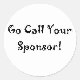Adesivo Redondo vá chamar seu patrocinador