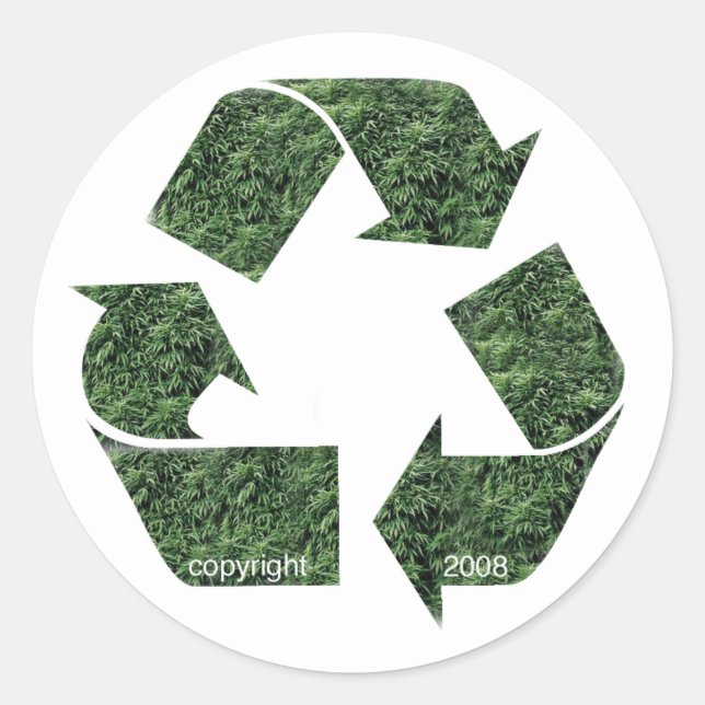 Adesivo Redondo Vá para o Vinheta Verde (Frente)