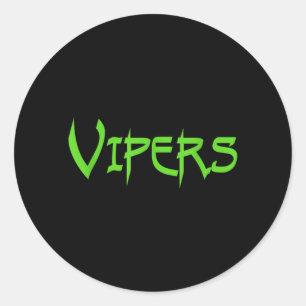 Adesivo Redondo Vá Vipers Futebol Beisebol Basquete Equipe de Torc