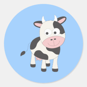 Adesivo Redondo Vaca bonito