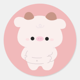 Adesivo Redondo Vaca Chonky