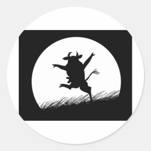 Adesivo Redondo Vaca da dança