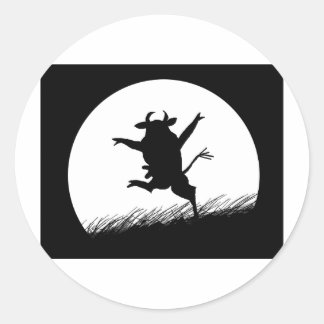 Adesivo Redondo Vaca dançante