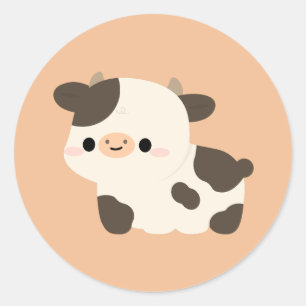 Adesivo Redondo Vaca Holstein