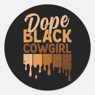 Adesivo Redondo Vaca Negra Droga Melanina Rodeio Africano Negro Se