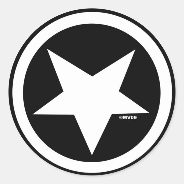 Adesivo Redondo Vachon BLACKSTAR (Frente)