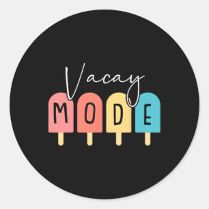 Adesivo Redondo Vacinação da família Summer Vacay Vacay Beach Crui