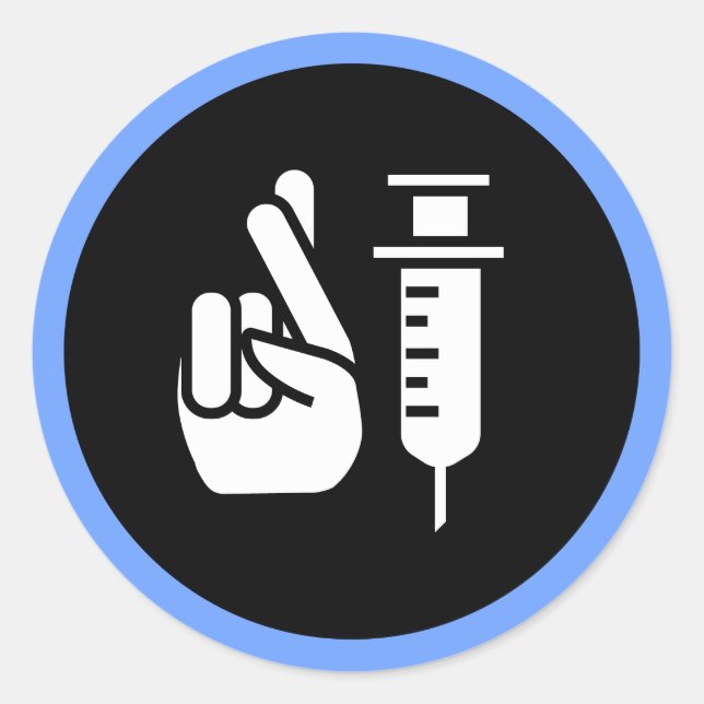 Adesivo Redondo Vacinas com Boa Sorte - Médico (Frente)