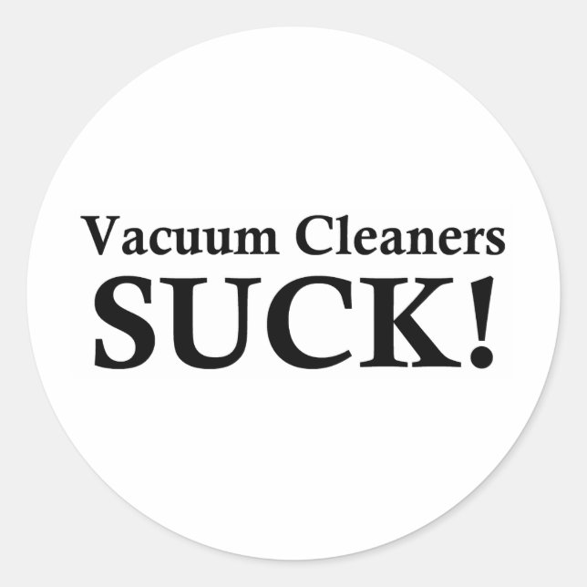 ADESIVO REDONDO VACUUM CLEANERS SUCK (Frente)